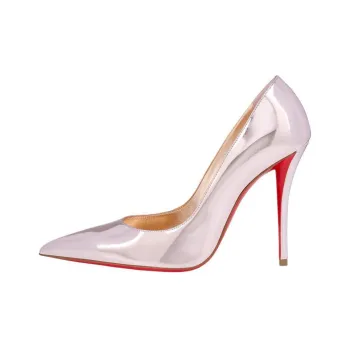 Christian Louboutin Miss Z 100mm Pump Vintage Rose Laminated Calf Leather Women's
