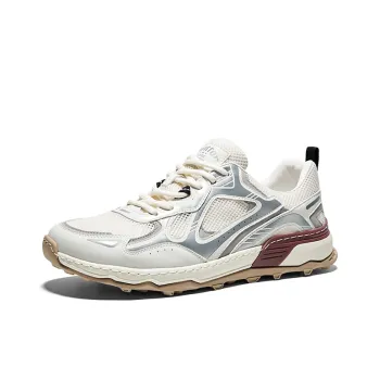 Hautton Jeans Lightweight And Breathable Low Top Casual Shoes Men's White Silver