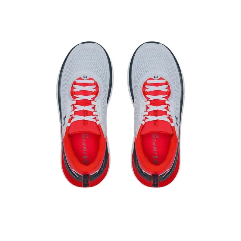 Under Armour Infinite Elite 2 Anti Slip Wear Resistant Low Top Casual Running Shoes Men's Gray Red-3