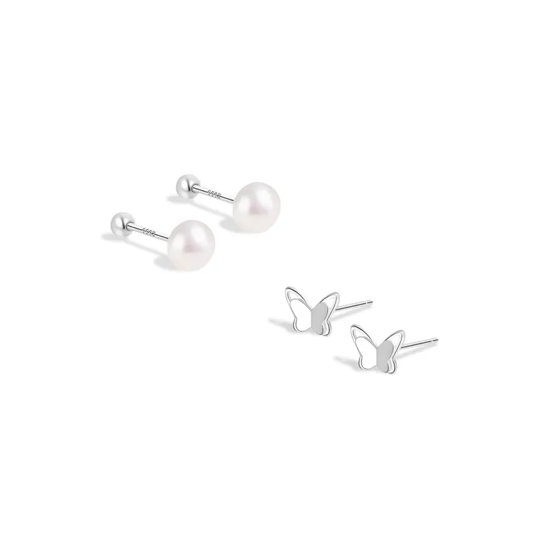 BLANK IN BLANK S 999 Fine Silver Stud Earrings Women's-0
