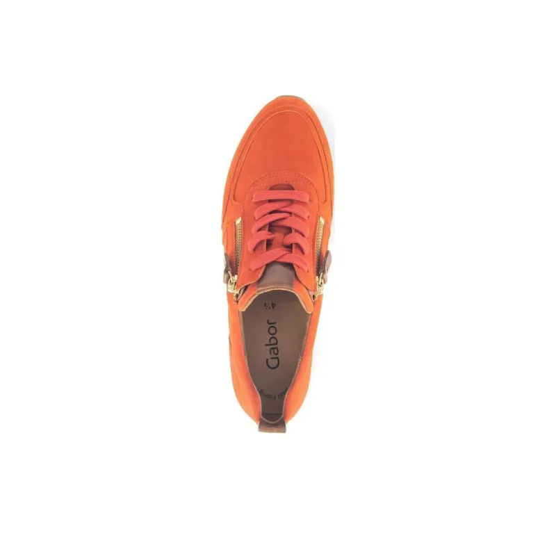 Gabor Fashion Low Top Casual Shoes Women's Orange-3