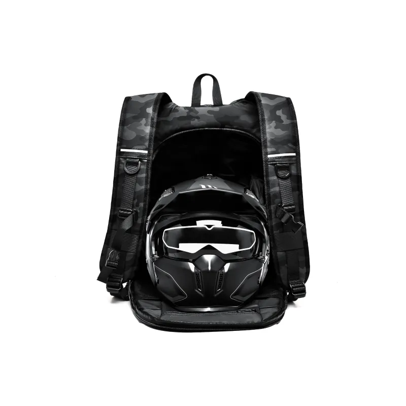 Kawasaki Fabric Backpack Luggage Bag Regular Unisex Black/Gray/Camouflage-21