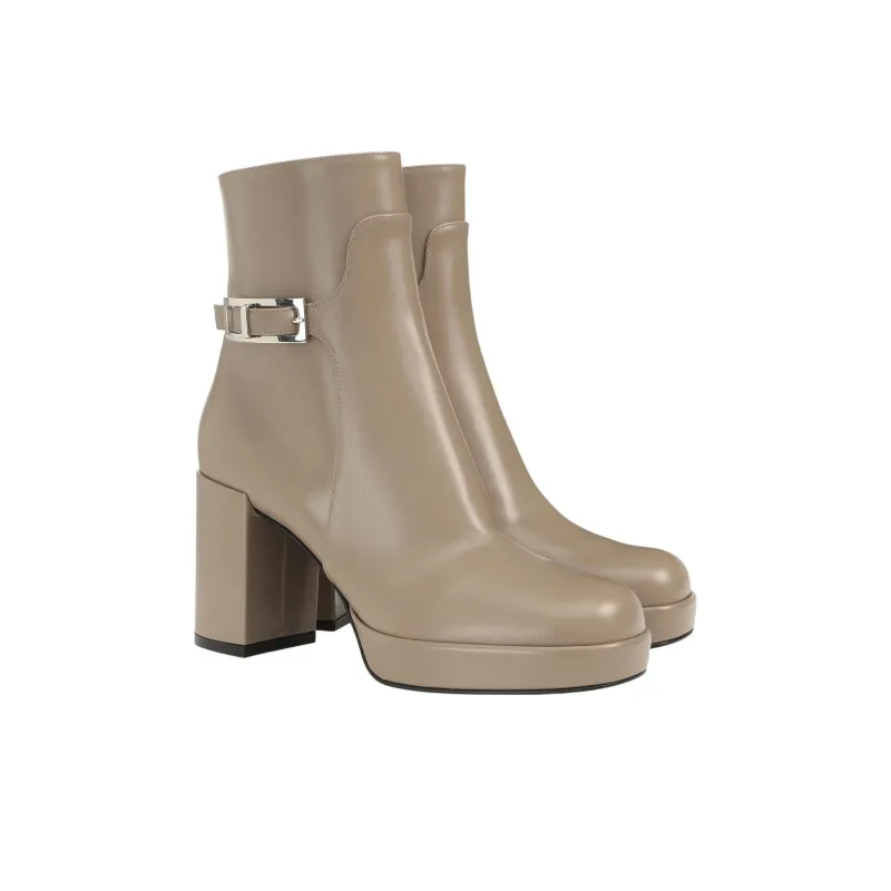 SERGIO ROSSI Sr Nora Ankle Boots 7.5cm Women's Beige-2