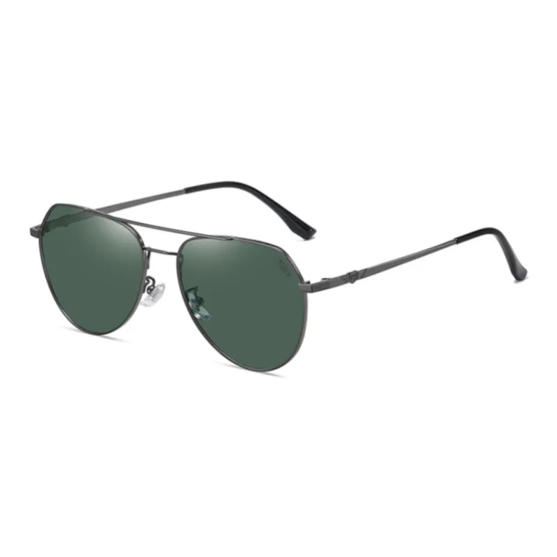 Thunder Pailong Alloy Aviator Sunglasses Unisex Black Gray Gold-9