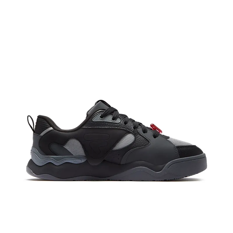 FILA FUSION Kick 2.0 Coverage Anti Slip And Wear Resistant Low Top Skateboard Shoes Men's Black Gray-1