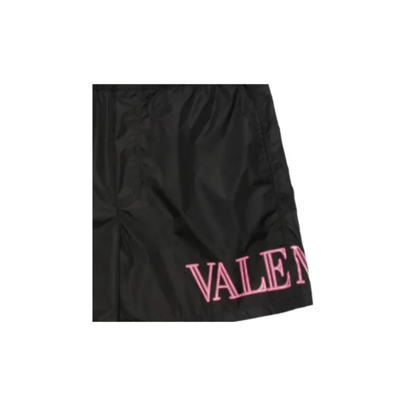 Valentino Logo Printed Straight Hem Swim Shorts-4