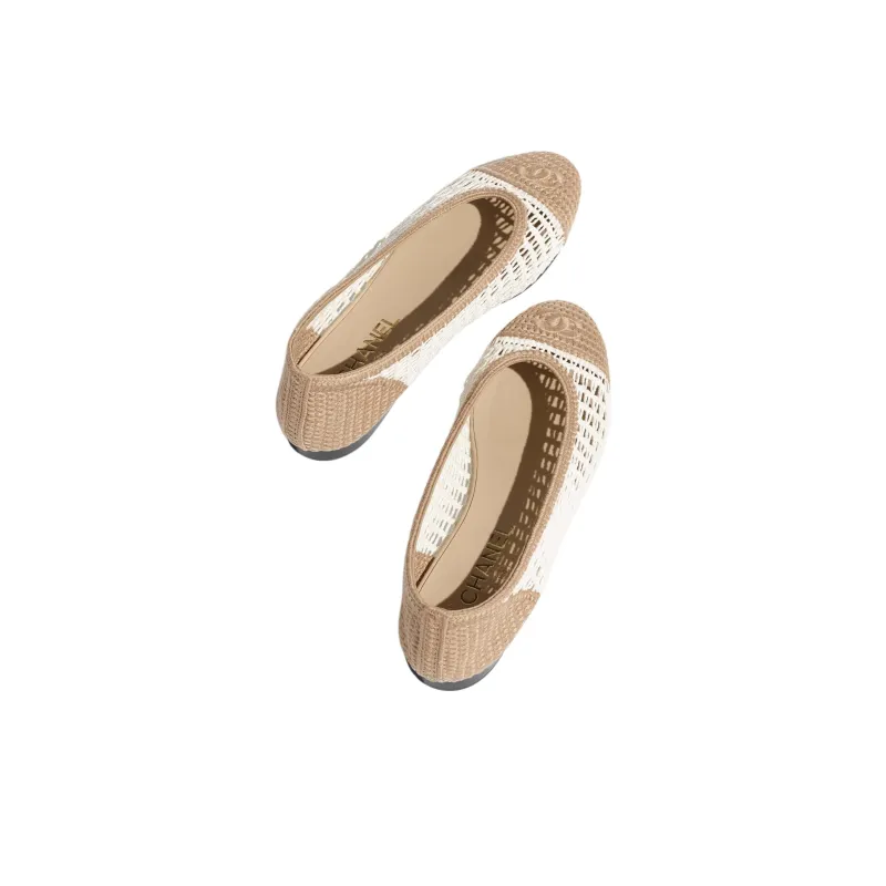 CHANEL Casual Single Shoes Women's White Beige-2
