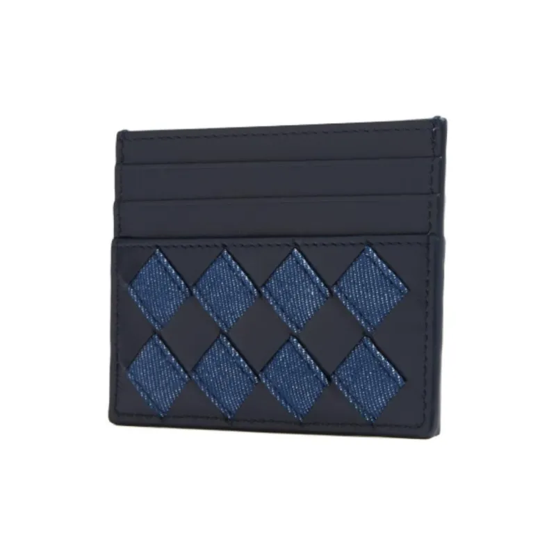 Bottega Veneta Cow Leather Card Holder Women's Dark Blue & Indigo-1