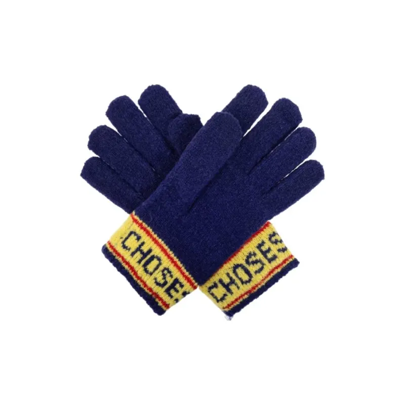 BOBO CHOSES Acrylic Fiber, Polyamide, Elastane Knit Gloves Kids' Blue-1
