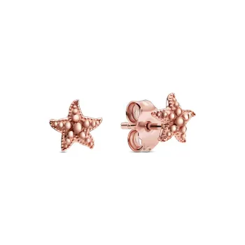 Pandora 925 Sterling Silver Stud Earrings Women's Rose Gold