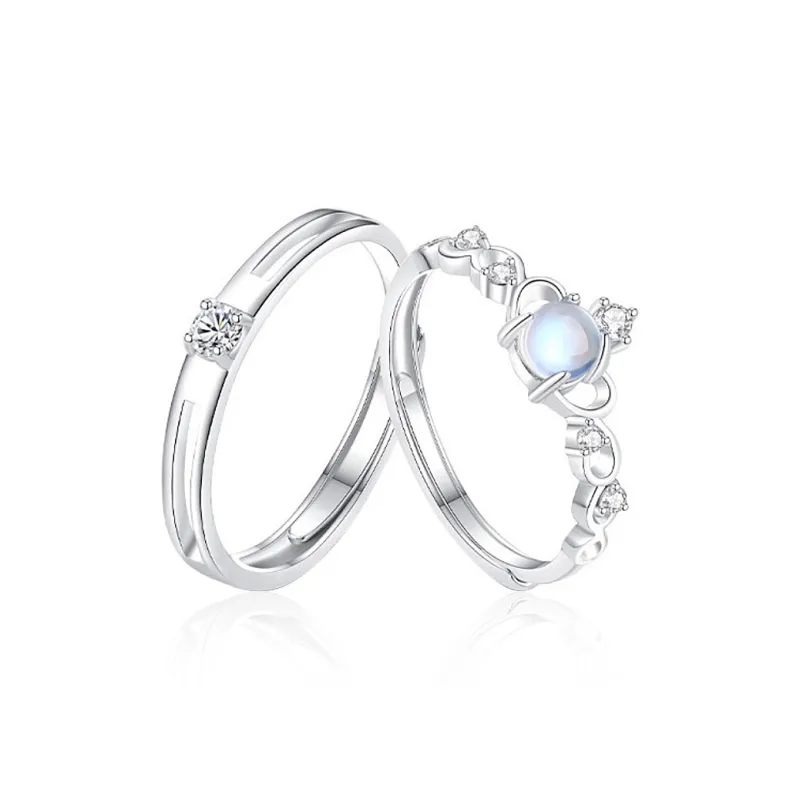 Kelanxi Copper Zircon Rings Unisex-0