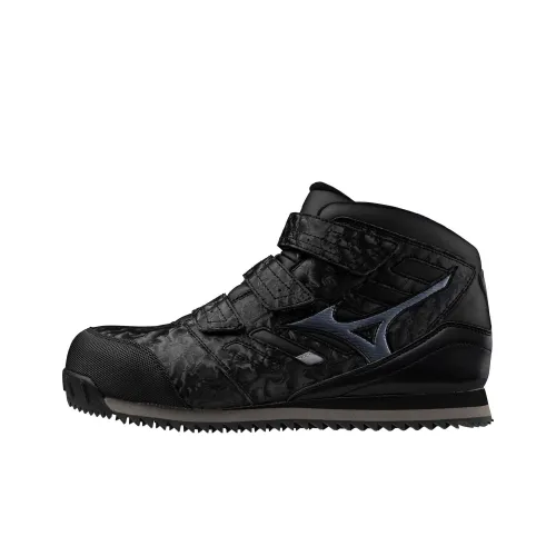 Mizuno Almighty Slip Resistant Mid Top Casual Shoes Men's Black Silver