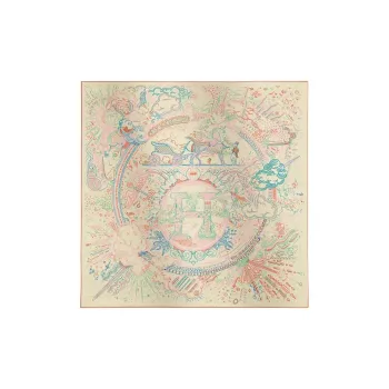 HERMES Silk Mulberry Silk Silk Scarves Women's Orange