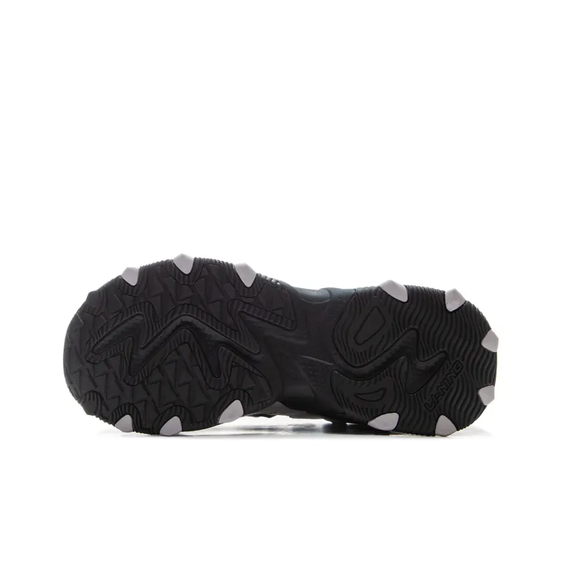 LiNing Cat's Claw Lite 2 Anti Slip And Wear Resistant Height Increasing Low Top Chunky Sneakers Women's Gray Black-6