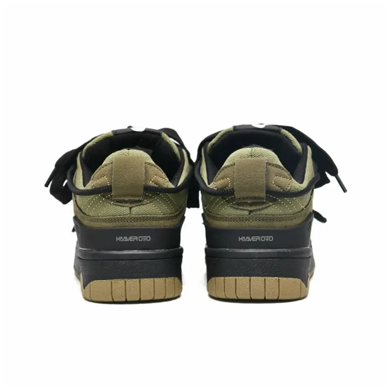 KAAVER OTTO Cushioning, Abrasion Resistant, Height Increasing Low Top Skateboard Shoes Unisex-12