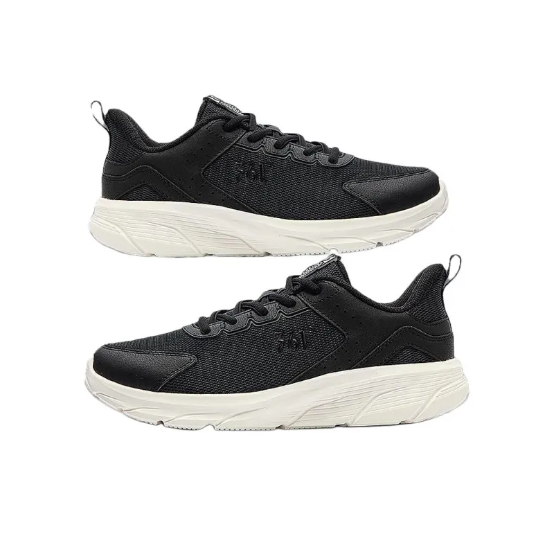 361° Wear Resistant Low Top Running Shoes Women's Black White-2
