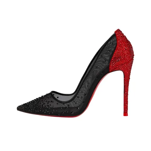 CL LUBOTING Degrastrass Slim Heel High Heels 10cm Women's Black