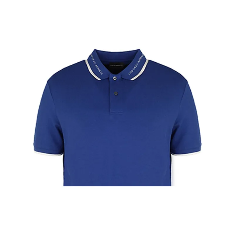 EMPORIO ARMANI Polo Shirts Men Royal Blue-3