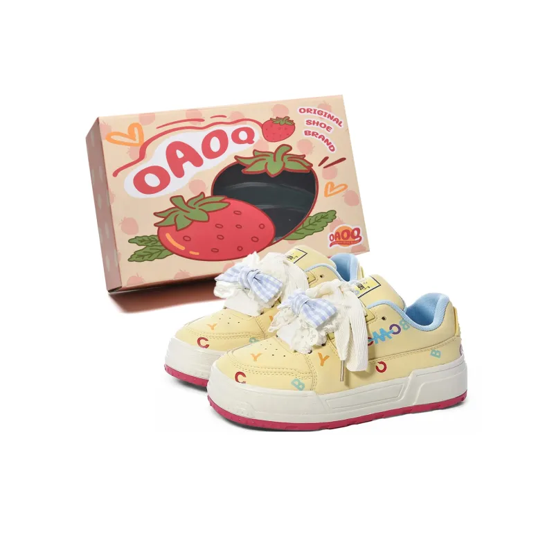 OAOQ Slip Resistant, Abrasion Resistant, Lightweight, Breathable, Height Increasing Low Top Skateboard Shoes Women's-29