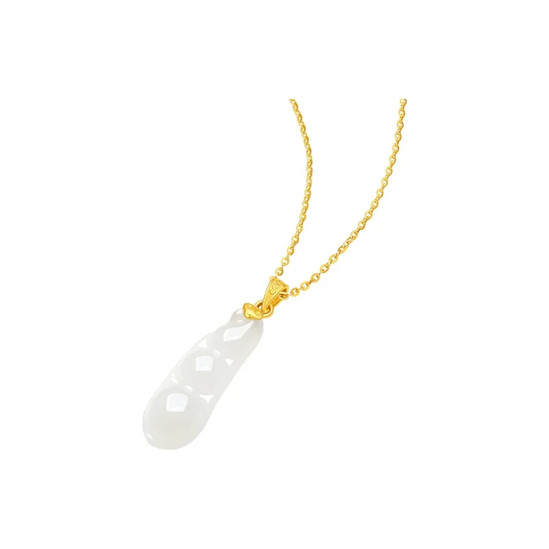 ZHOU LIU FU Hetian Jade Pendants White Jade Women's-1