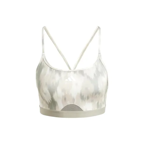Adidas ESSENTIALS Aeroreact Training Bra Women's Chalk White/Silver Egg Stone