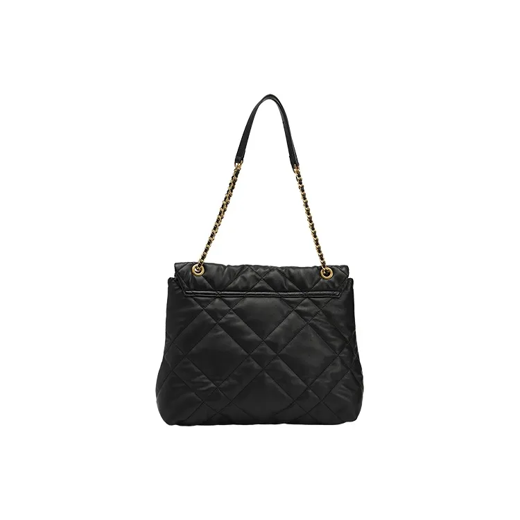 URBAN REVIVO Artificial Leather Shoulder Bag Medium Size Women's Black-2