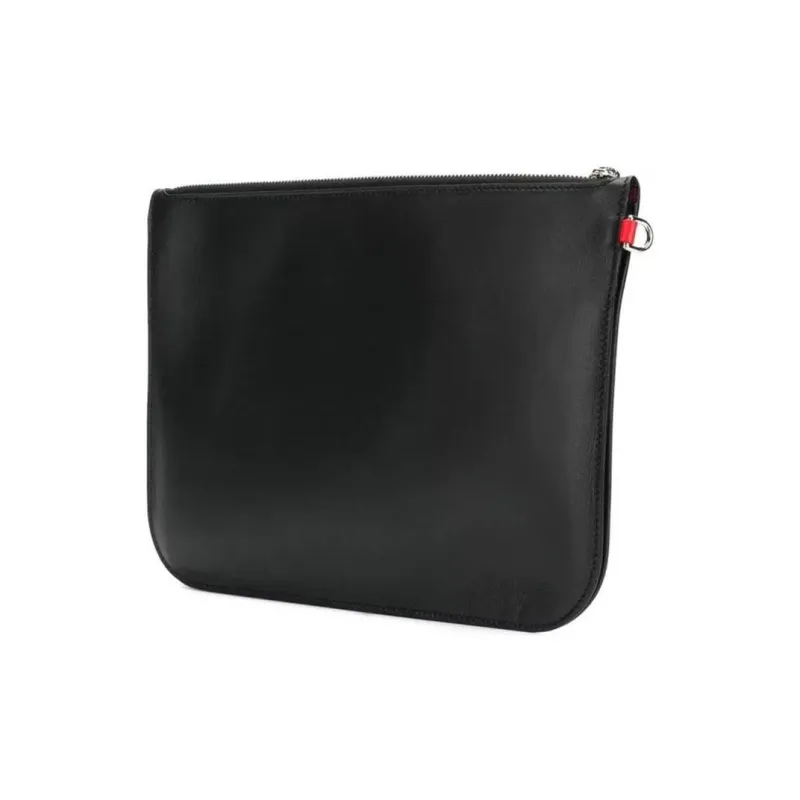 Alexander McQueen Cow Leather Clutch Unisex Black-1