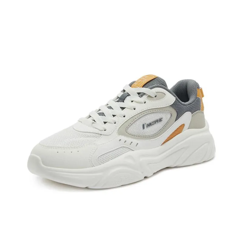 361° Lightweight Quick Drying Breathable Low Top Casual Shoes Men's White Gray Beige-1