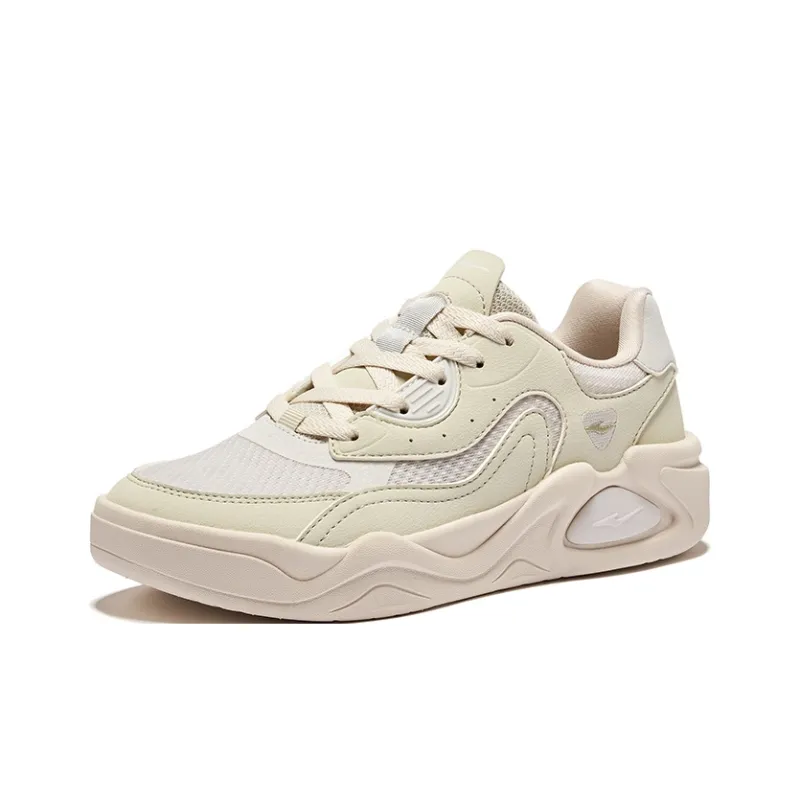 Erke Anti Slip Wear Resistant Low Top Skateboard Shoes Women's Smoke Green Pale Wilderness Gray-2