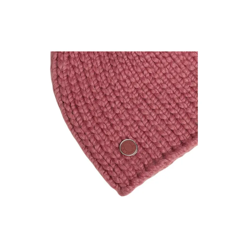 HERMES Silk Mulberry Silk Wool Cashmere Palladium-Plated Swift Calfskin Beanies Women's Pink-1