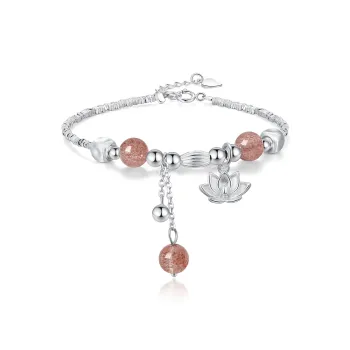 FAIRWHALE Strawberry Quartz Bracelets Women's
