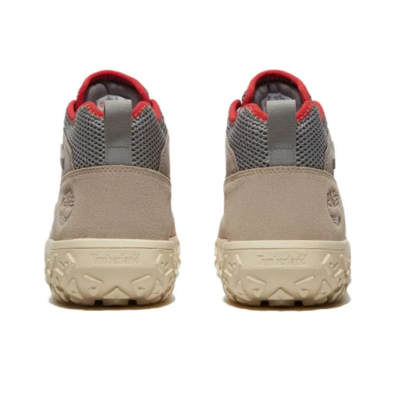 Timberland Greenstride Motion Cushioning Lightweight Mid Top Trekking Shoes Men's Gray Red-3