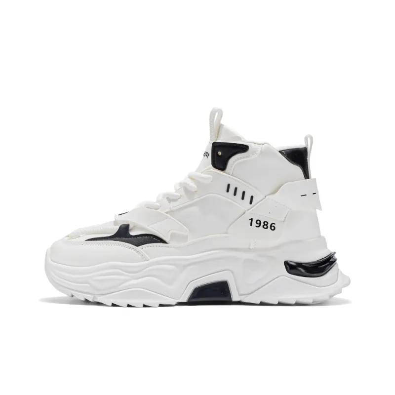 Budding Bear Slip Resistant, Abrasion Resistant, Lightweight, Height Increasing High Top Chunky Sneakers Men's-7