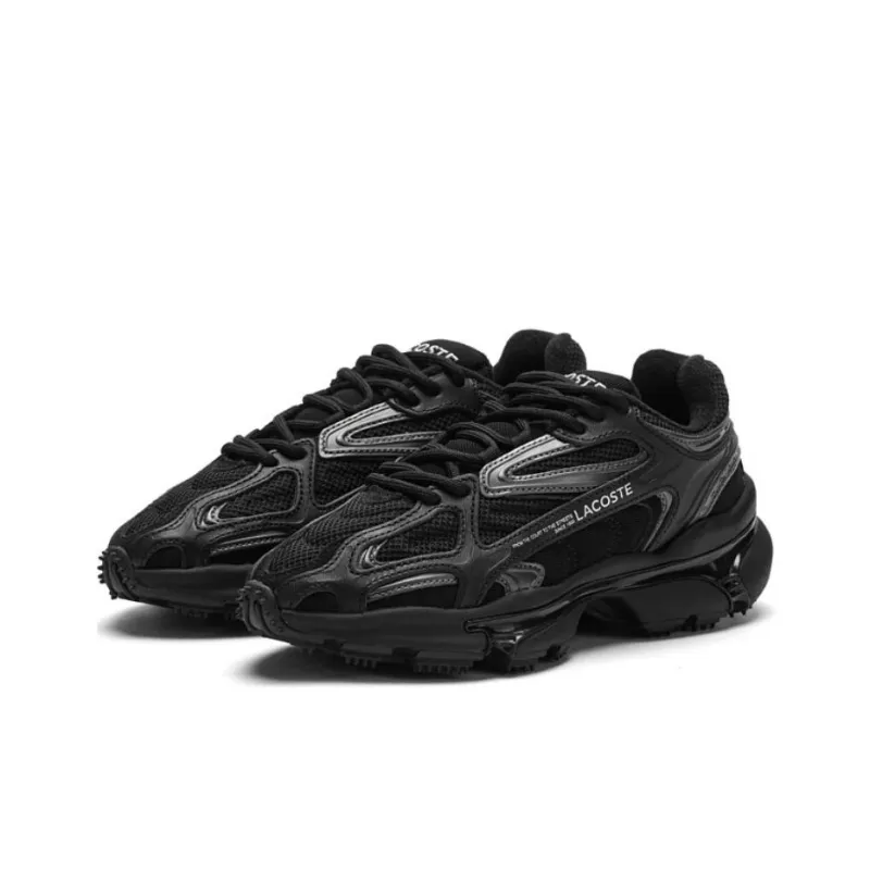 LACOSTE L003 Breathable Low Top Casual Shoes Women's Black-2