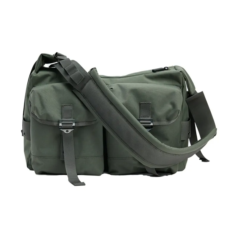 URBAN REVIVO Fabric Crossbody Bag Men's Multicolor-0
