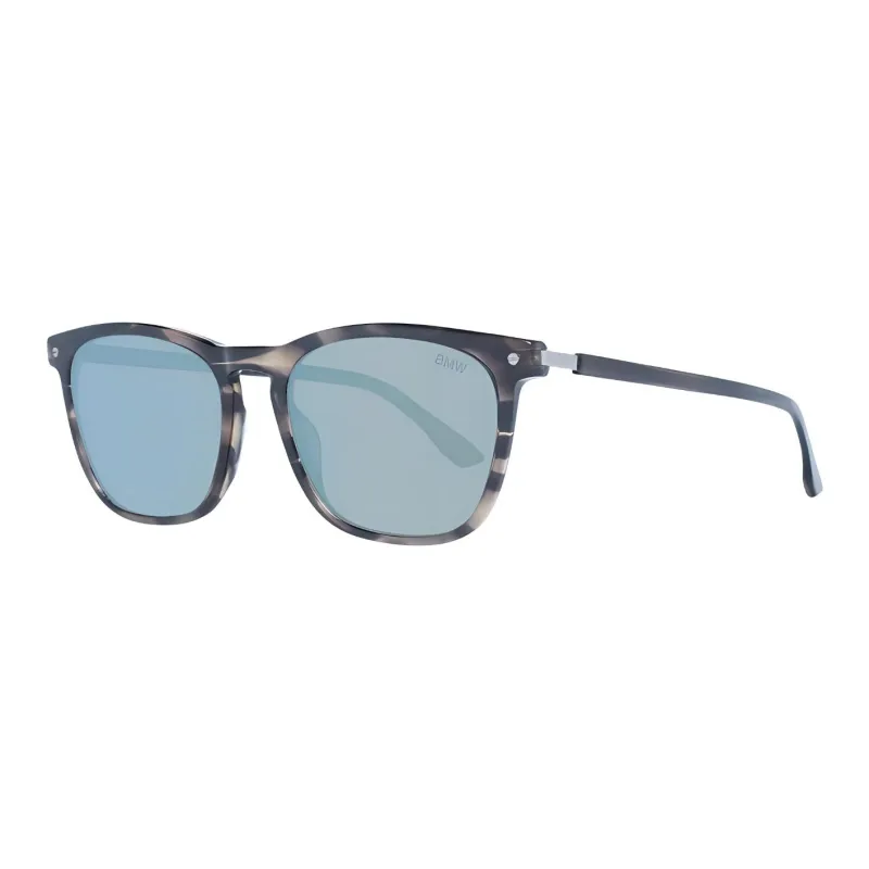 BMW Plastic Square Sunglasses Men's Gray-0