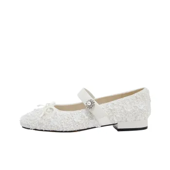 URBAN REVIVO Casual Single Shoes Women's Ecru