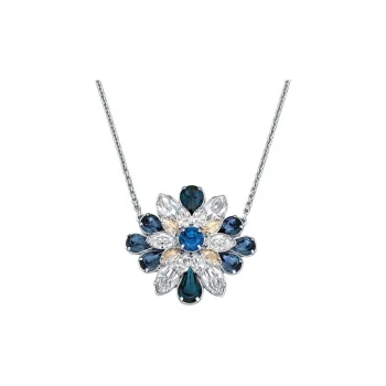 Swarovski Crystal Alloy Gold Plated Silver Plated Necklaces Unisex Silver