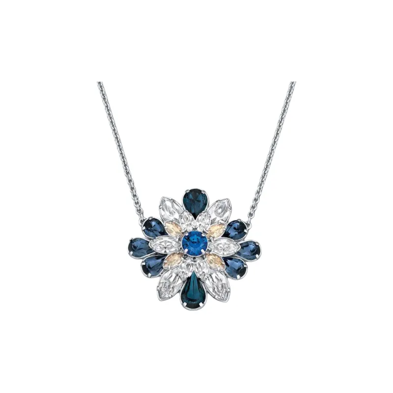 Swarovski Crystal Alloy Gold-Plated Silver-Plated Necklaces Unisex Silver-0