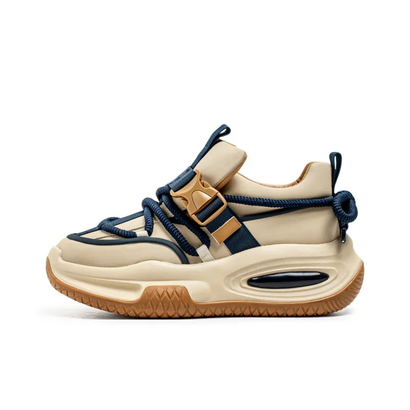 YIVELOVE Anti Slip And Wear Resistant Height Increasing Low Top Chunky Sneakers Men's-5