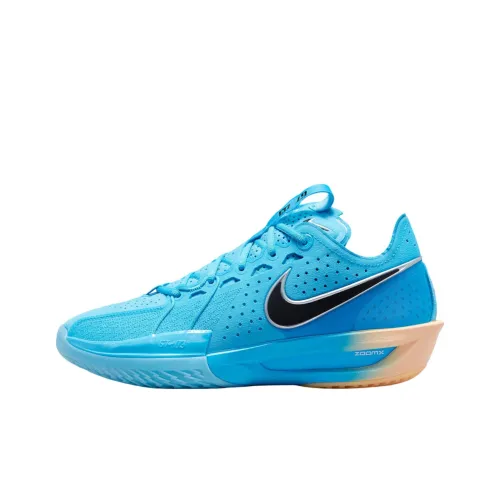 Nike Air Zoom G.T. Cut 3 Anti Slip Wear Resistant Low Top Basketball Shoes Unisex Blue