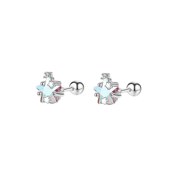 Xuanman S999 Fine Silver Stud Earrings Unisex