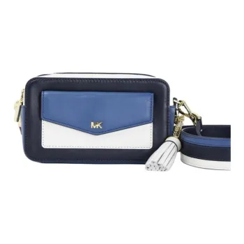 MICHAEL KORS Crossbodies Calfskin Camera Bag, Crossbody Bag, Shoulder Bag Trumpets Women's Dark Tweed Blue