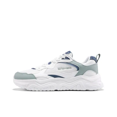 361° Anti-Slip And Wear-Resistant Warm Low-Top Casual Shoes Men's White Blue