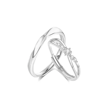 KUMET Sterling Silver Rings Unisex Bestie Same Style