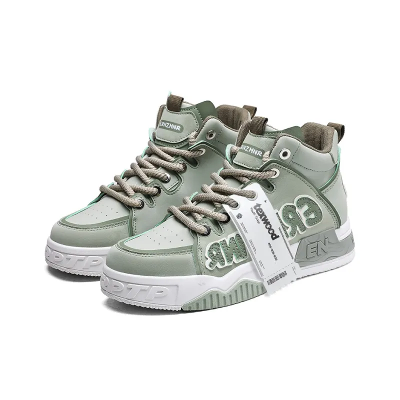TEXWOOD Coverage Slip-Resistant Cushioning Wear-Resistant Height Increasing High-Top Skateboard Shoes Men's-15