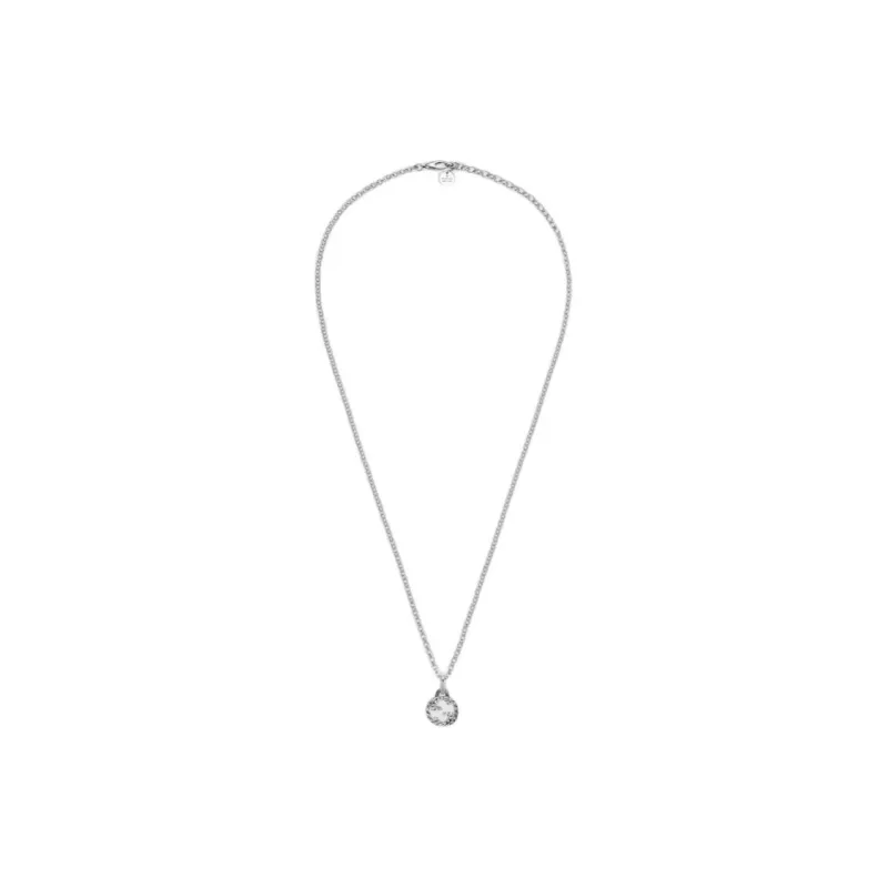GUCCI Interlocking G 925 Silver Necklace-1