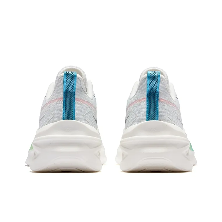 Erke Speedrun 3.0 Cushioning Rebound Low-Top Casual Running Shoes Men's Erke White Fluorescent Lipstick Orange-3