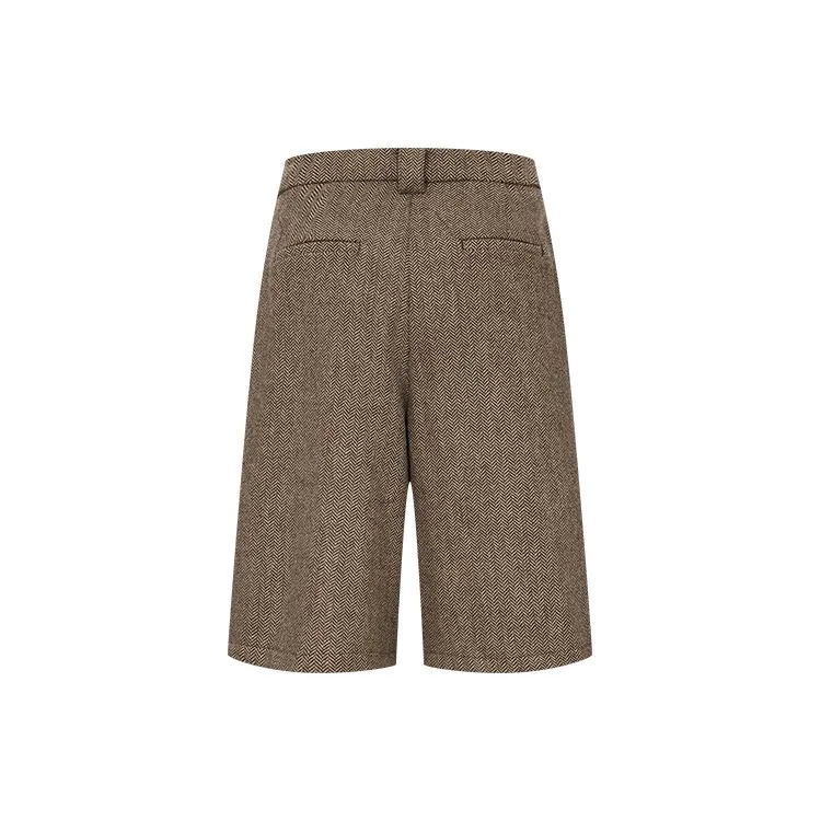 URBAN REVIVO Casual Shorts Women's Light Red Brown-1
