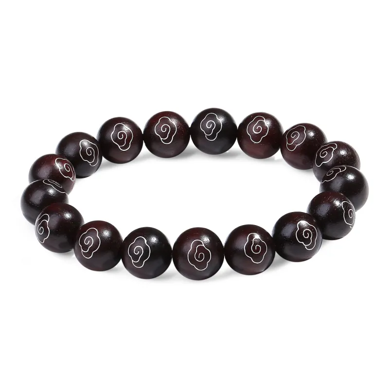 PUTUOSHANWENCHUANG Rosewood Bracelets Unisex-4
